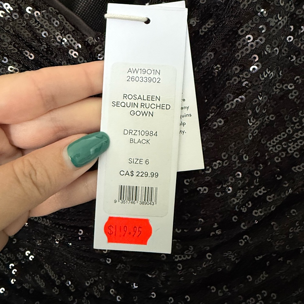 NWT Ever New Rosaleen Sequin Ruched Dress - Picture 9 of 9